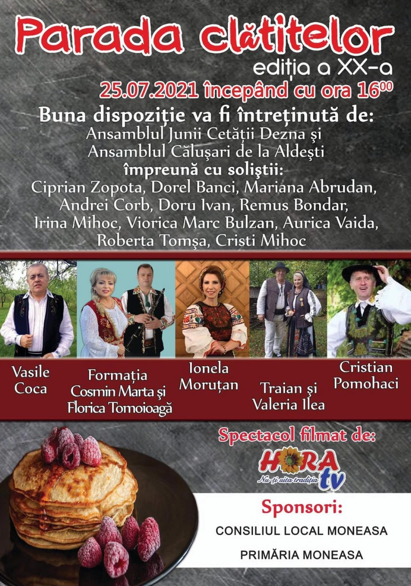 „Parada Clătitelor” va avea loc în weekend, la Moneasa