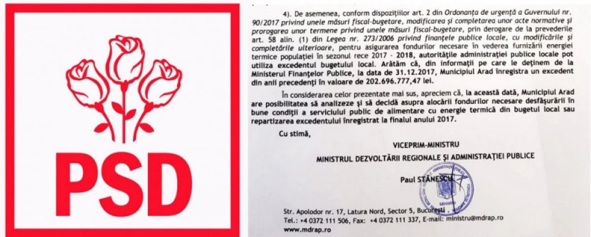 Parlamentarii PSD Arad îi solicită primarului Falcă să rezolve de urgență problema CET