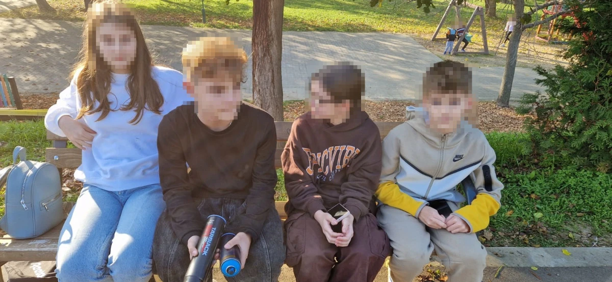 Patru minori au fost prinși de polițiștii locali în timp ce scriau înjurături, cu grafitti, pe Malul Mureșului