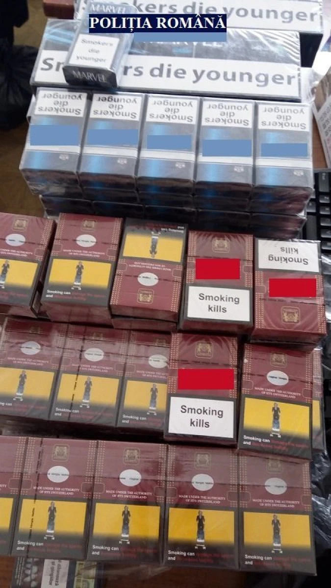 Peste 12.000 de țigarete de contrabandă, confiscate de polițiștii arădeni