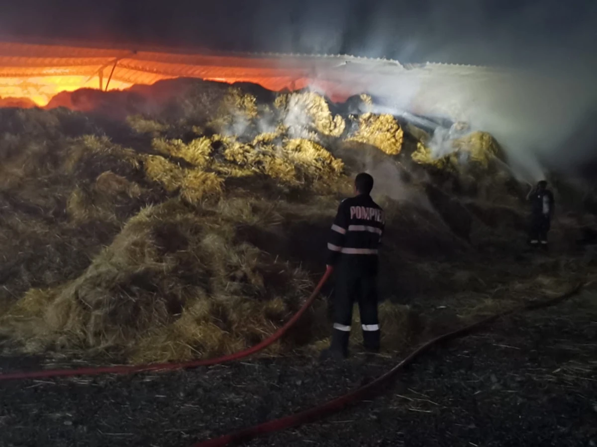 Peste 2000 de baloți de lucernă și paie au fost distruși în două incendii petrecute în localitățile Buteni și Petriș