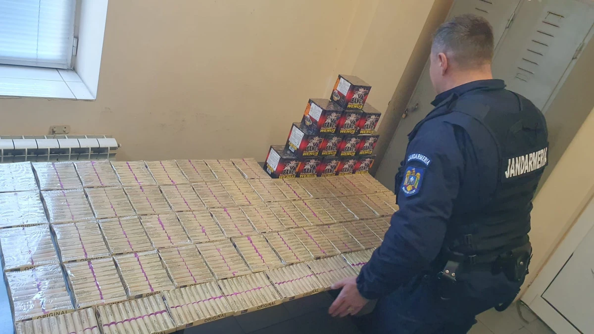 Peste 26 de kilograme de materiale pirotehnice depistate de jandarmii arădeni