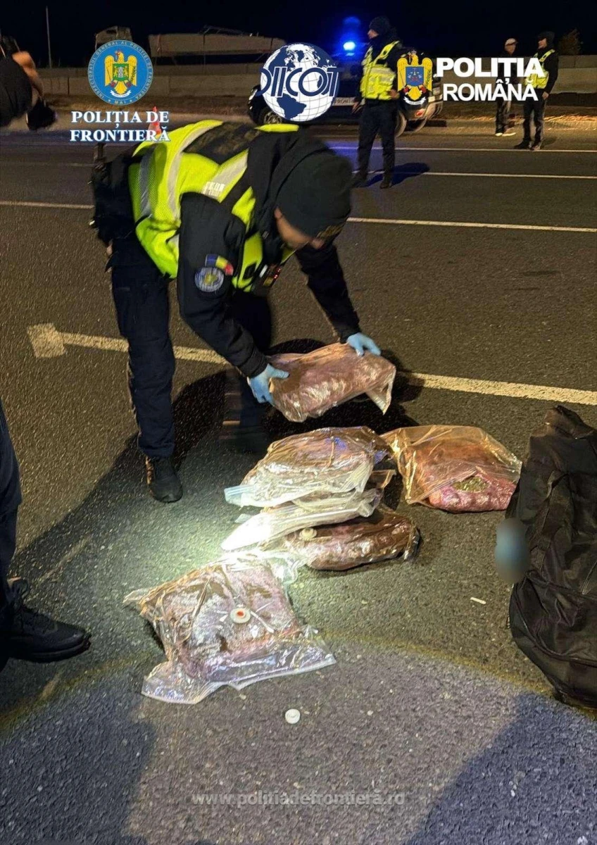 Peste 7 kilograme de canabis, descoperite la Nădlac. Un tânăr de 21 de ani a fost reținut de DIICOT Arad