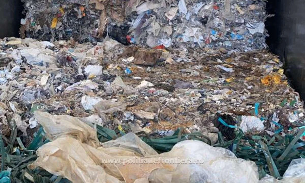 Peste 78 de tone deşeuri din plastic, cauciucuri, textile şi haine uzate, oprite la intrarea în țară