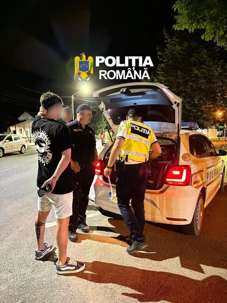 Polițiștii au descins în Curtici. Zeci de amenzi și o infracțiune descoperită în timpul unei razii de amploare