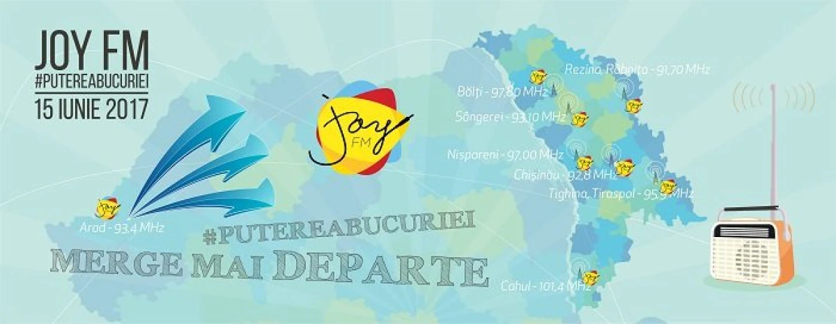 Postul de radio arădean, JoyFM, transmite de astăzi și în Republica Moldova