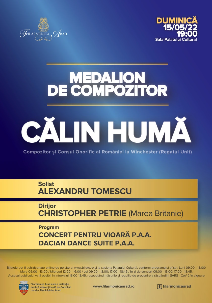 Premieră mondială a două lucrări de muzică clasică, la Filarmonica din Arad