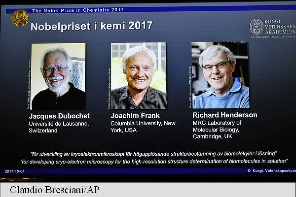 Premiul Nobel pentru Chimie a fost atribuit pentru dezvoltarea crio-microscopiei electronice