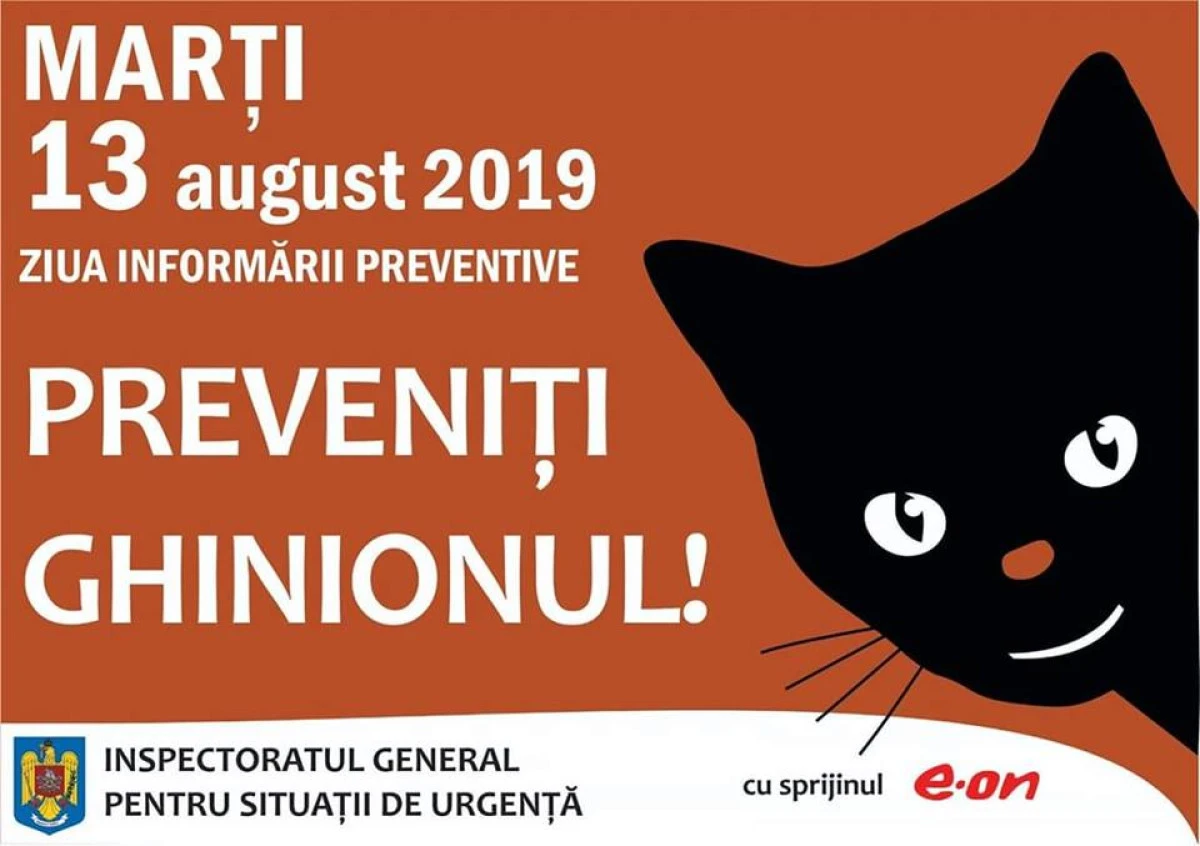 „Preveniţi ghinionul”, o campanie organizată în fiecare zi de marți 13