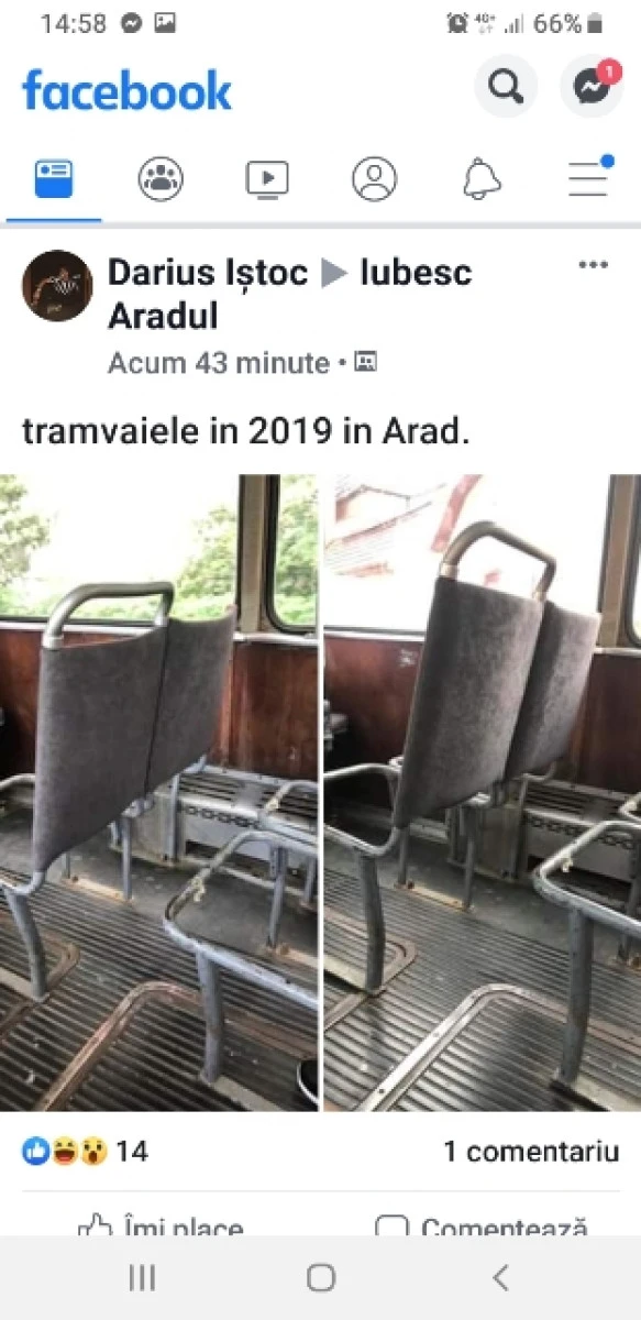 Primăria Arad dezminte existenţa în circulaţie a unor tramvaie cu scaune descompletate