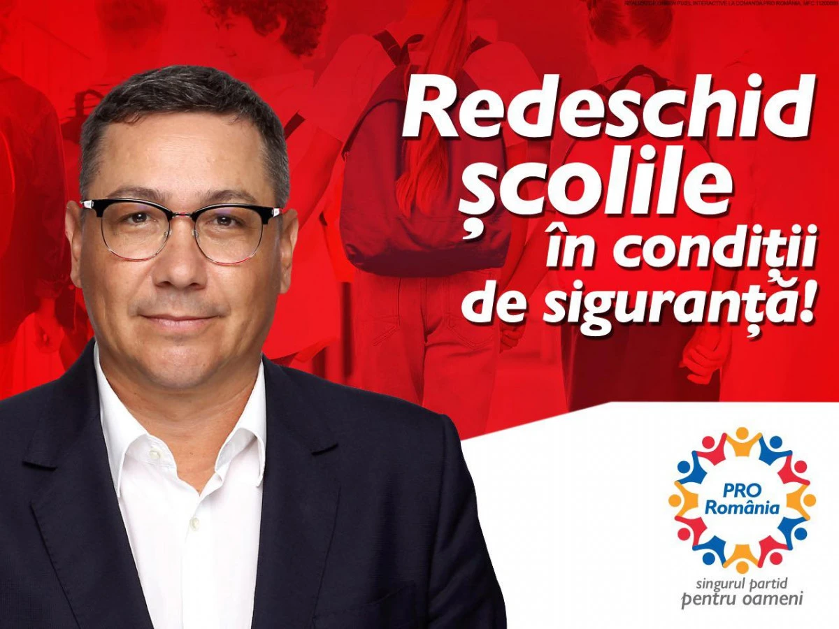 PRO România va redeschide şcolile în siguranţă!