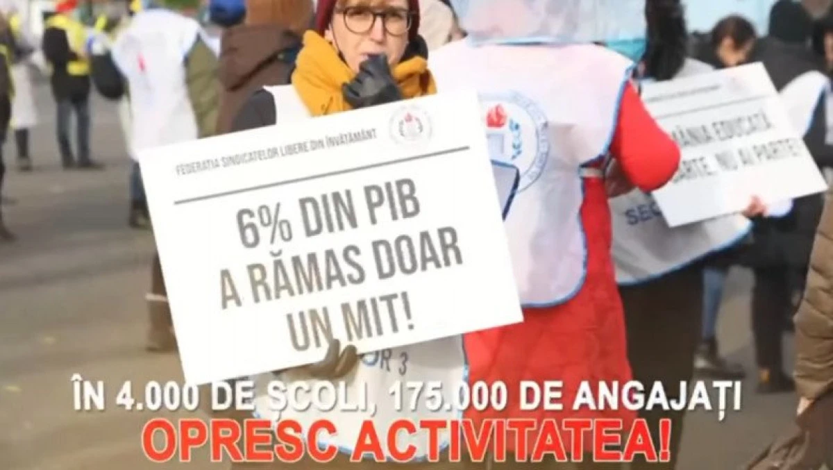 Profesorii și personalul nedidactic din școli vor fi azi în grevă de avertisment