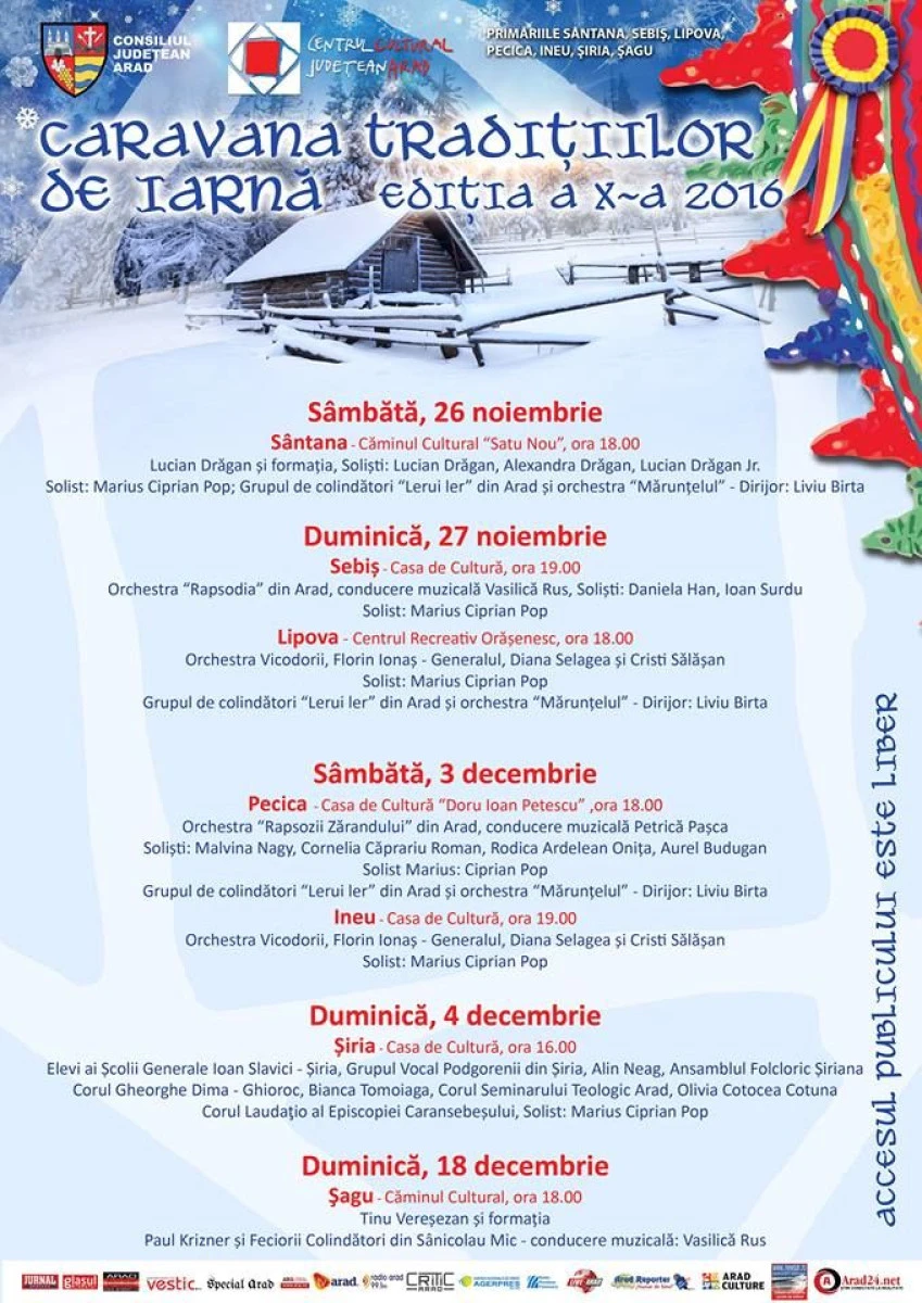 Programul Caravanei Tradițiilor de Iarnă