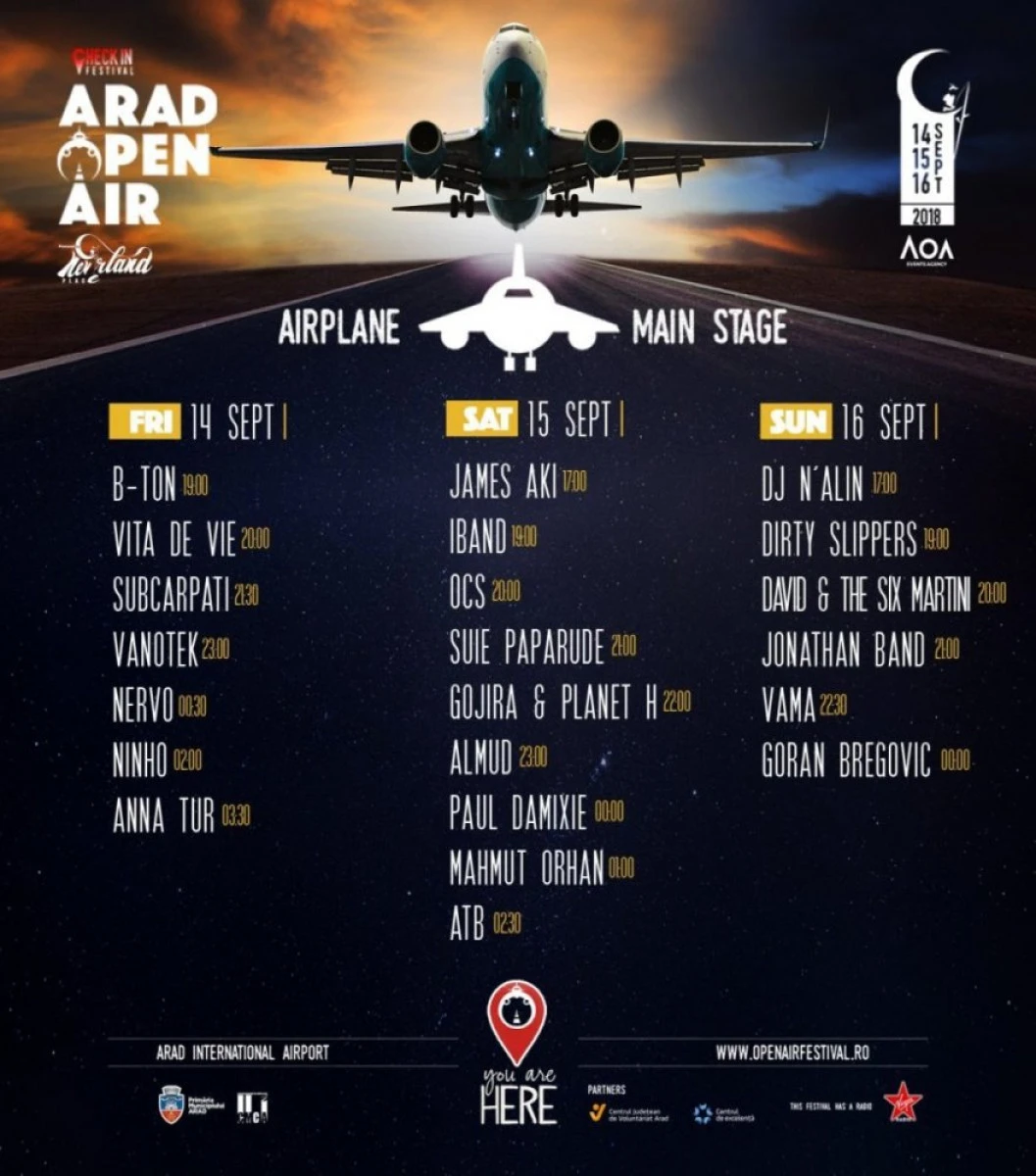Programul complet al Arad Open Air Festival