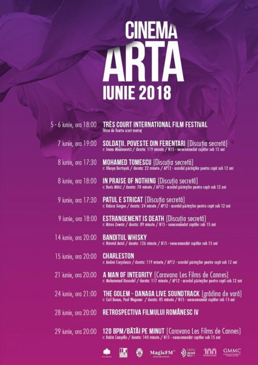 Programul lunii iunie la Cinema Arta