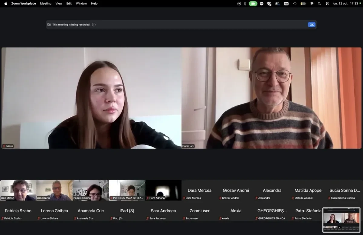 Proiectul AR ARAD RENSHI a debutat cu două zile de ateliere online pentru liceeni