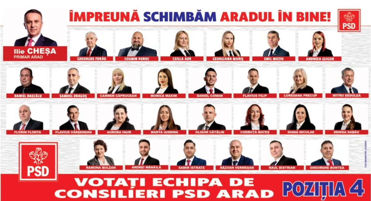 PSD propune cea mai bună echipă pentru Consiliul Local al municipiului Arad