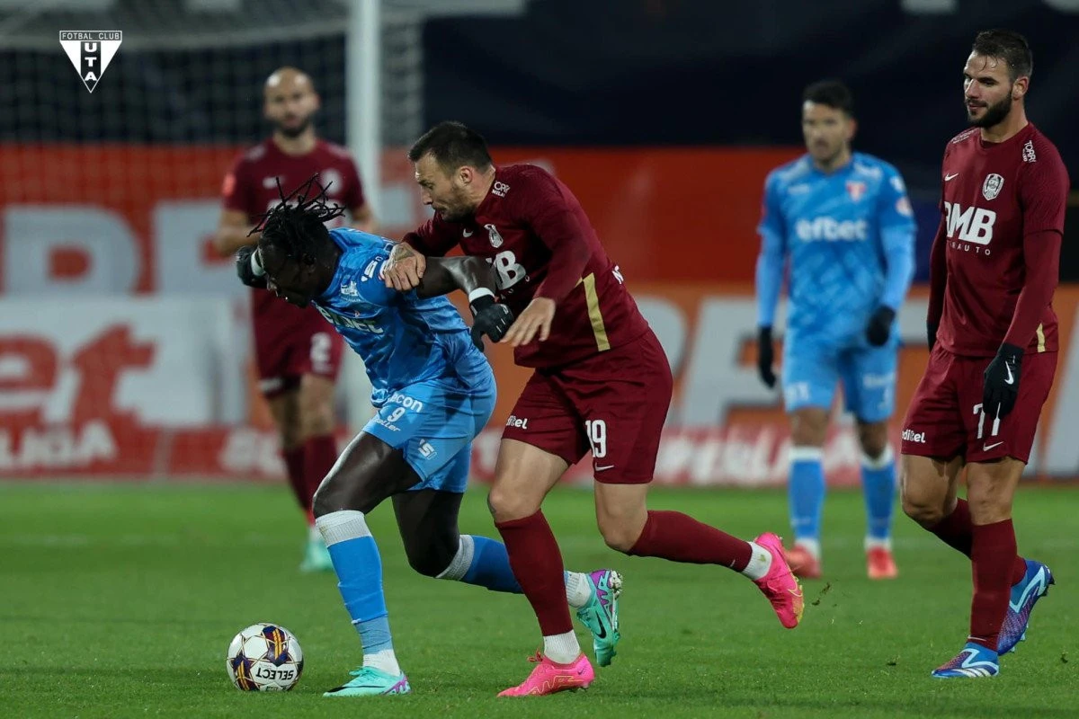 Punct ochit, punct lovit: UTA a ținut-o în șah pe CFR Cluj, în deplasarea din Gruia!