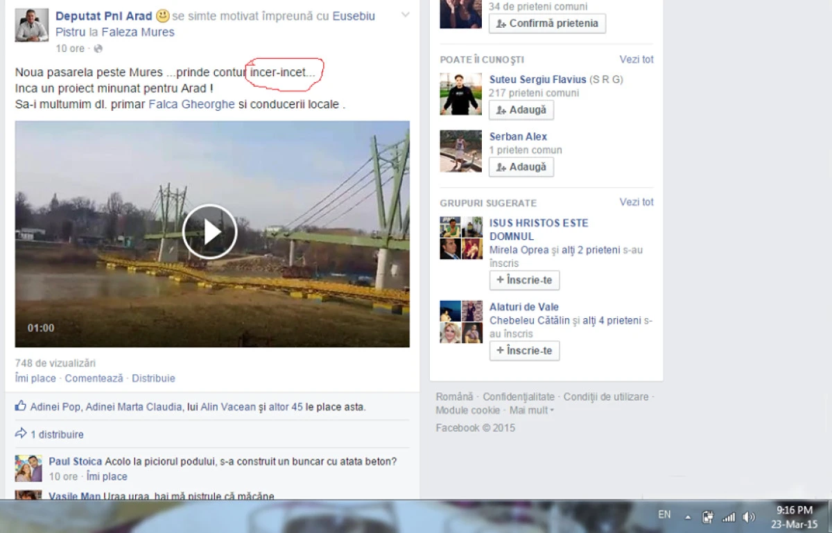 PUPINCURISM PANA IN CER: PISTRU IL RIDICA IN SLAVI PE FALCA SI A LUI PASARELA