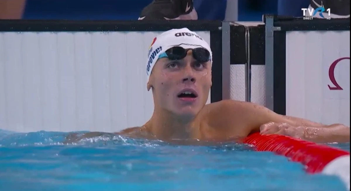 Rachetă spre paradis! Uriașul David Popovici este campion olimpic în proba de 200 de metri
