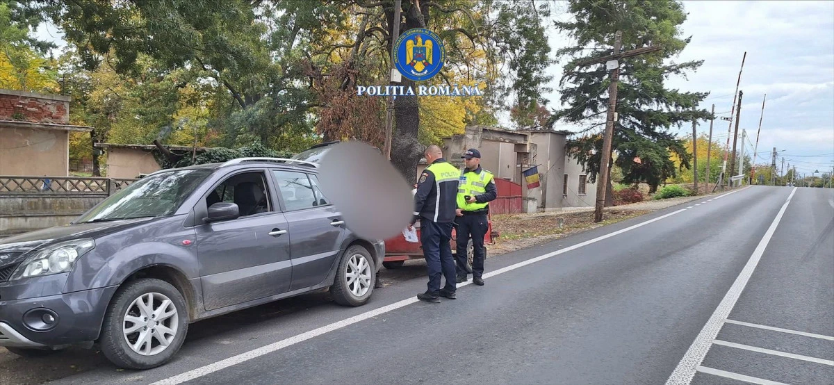 Razie la trecerile de cale ferată, în județul Arad: peste 100 de șoferi amendați într-o singură zi