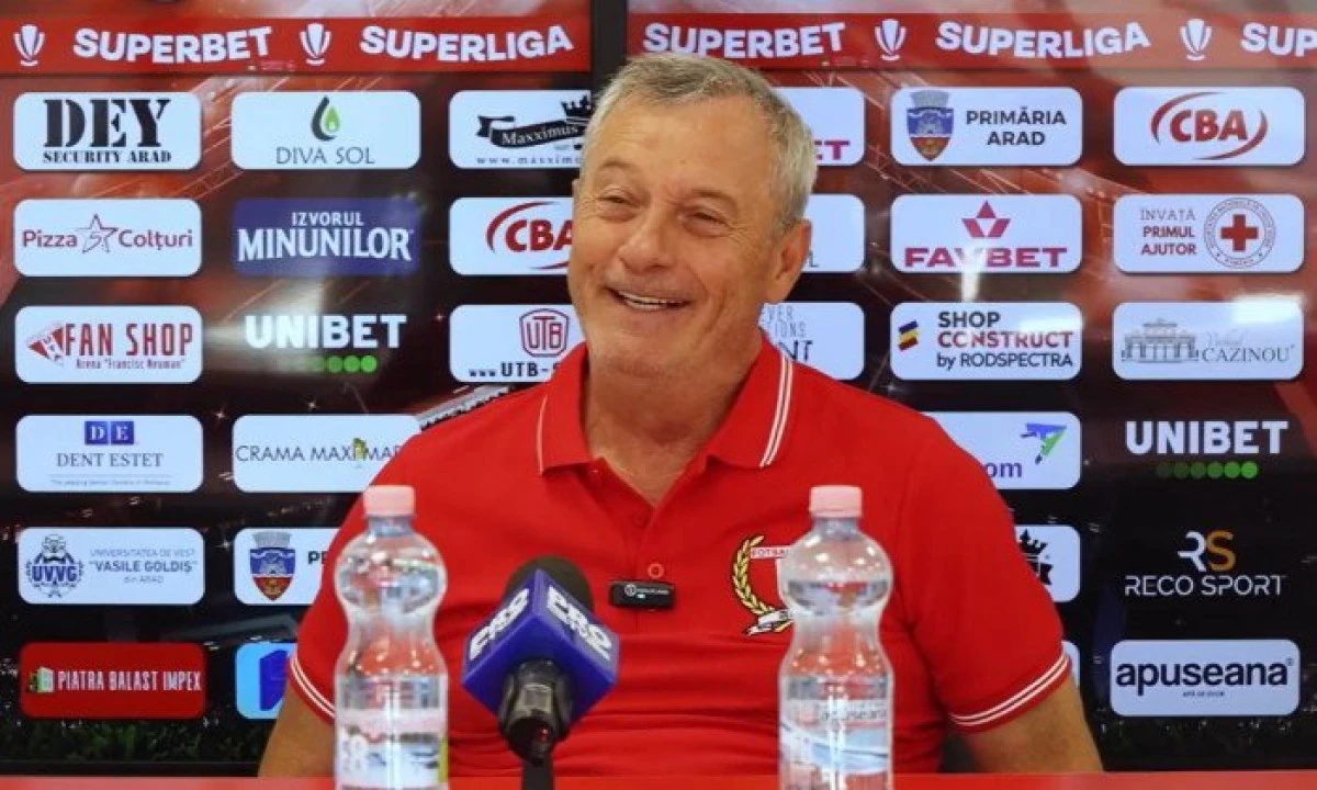 Rednic a dat recital și înaintea meciului cu Poli Iași, foarte important pentru UTA: ”Să bea o bere, două și poate și a treia, dar să se oprească!”