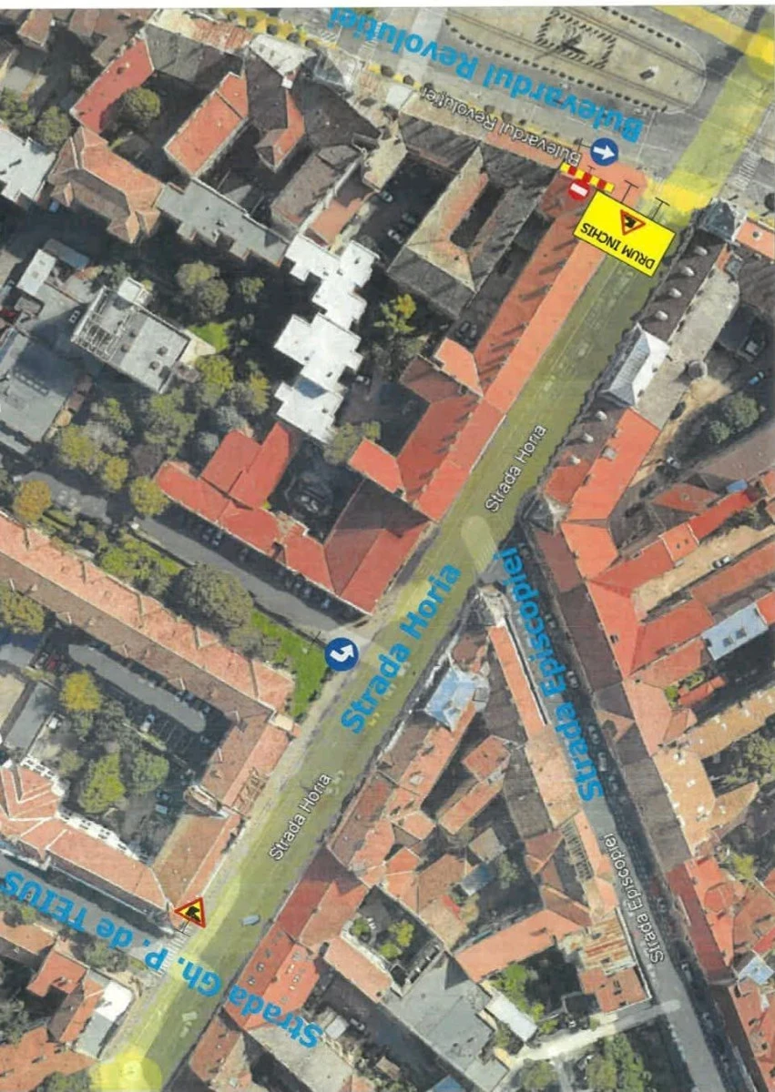 Restricții pe strada Horia, pentru reparații