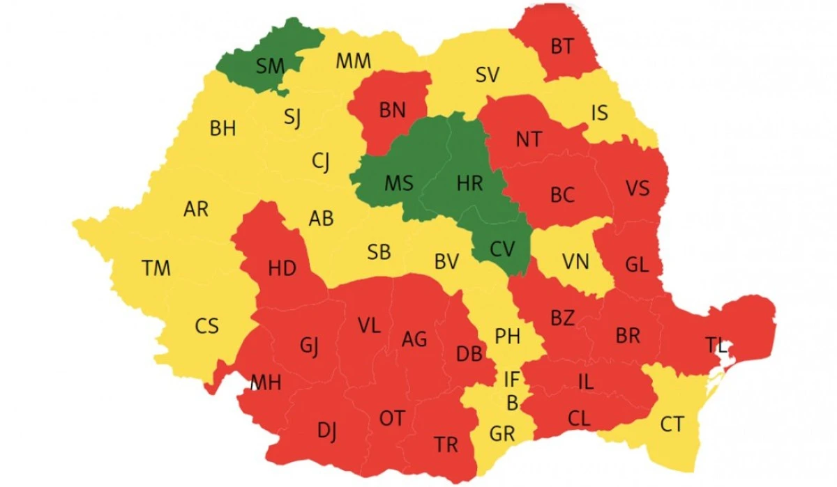 Rezultate alegeri locale 2020. Harta Consiliilor Judeţene
