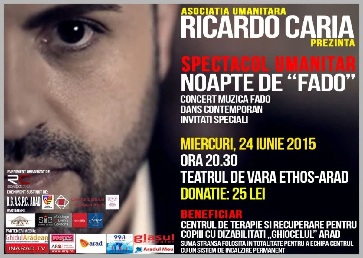 RICARDO CARIA CONCERTEAZA IN SCOPURI CARITABILE