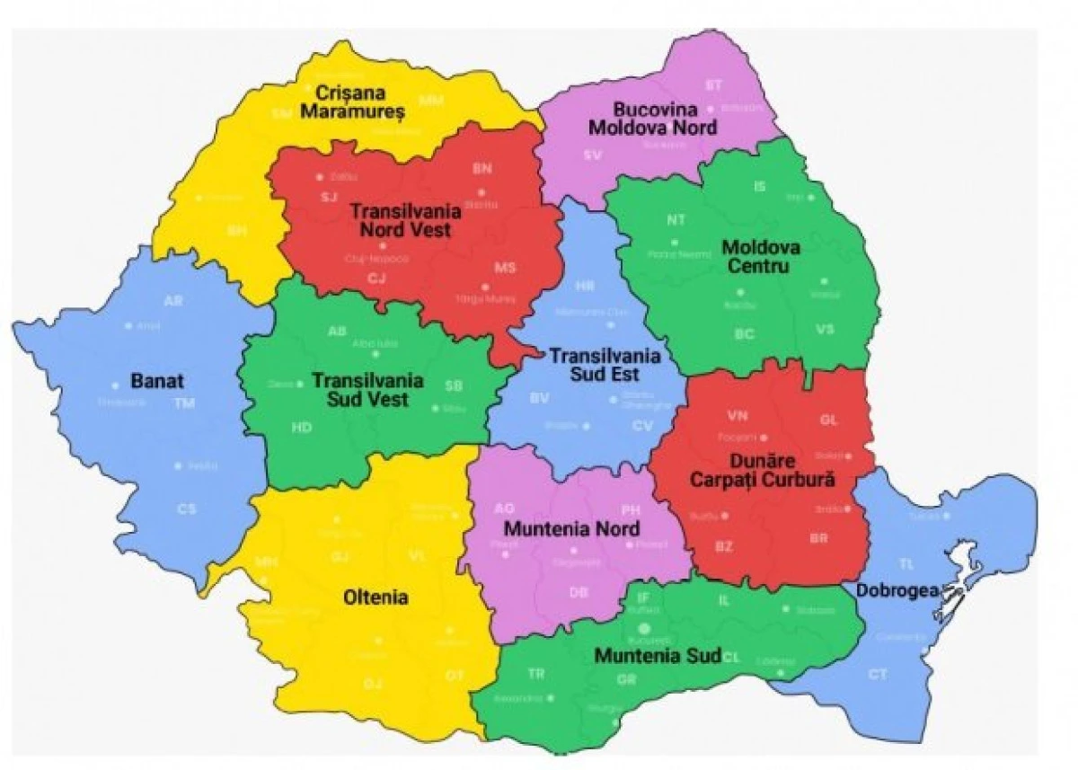 România ar putea avea 15 județe în loc de 41