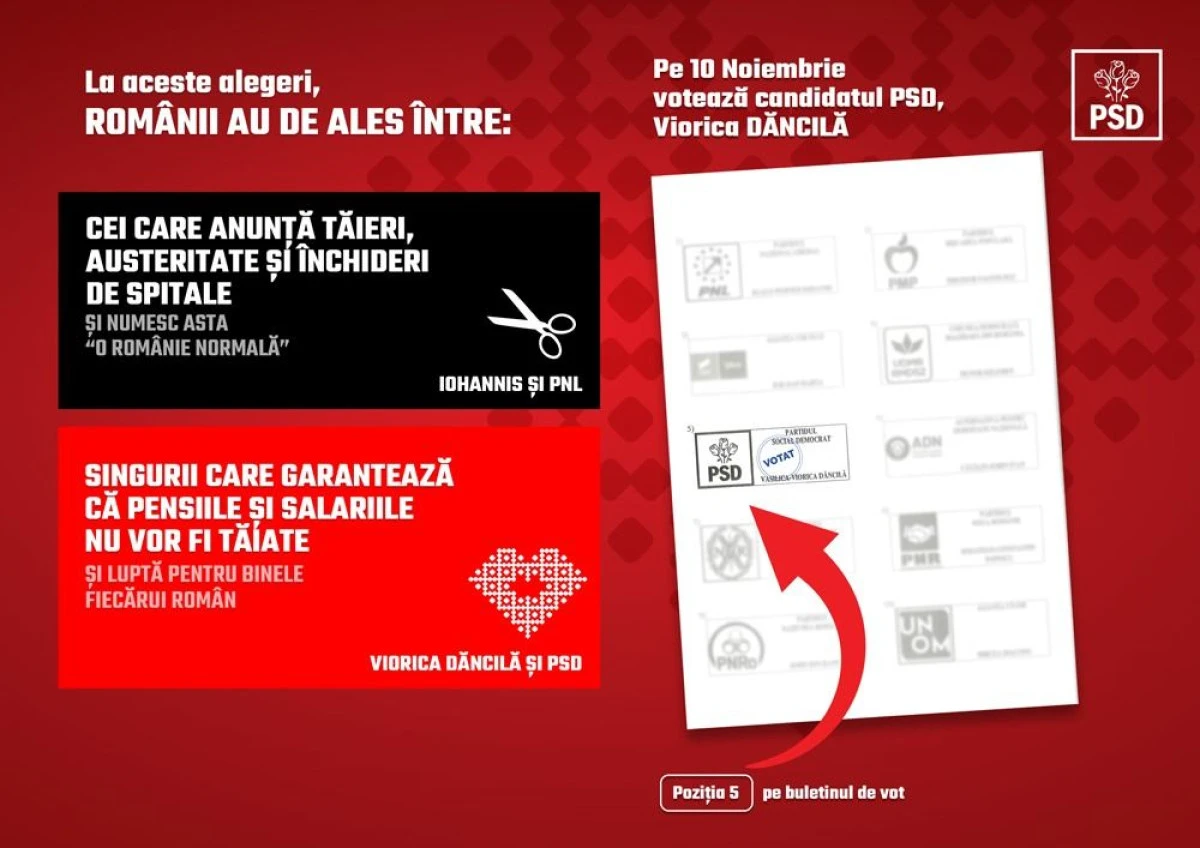 Românii votează cu inima, românii votează Viorica Dăncilă!