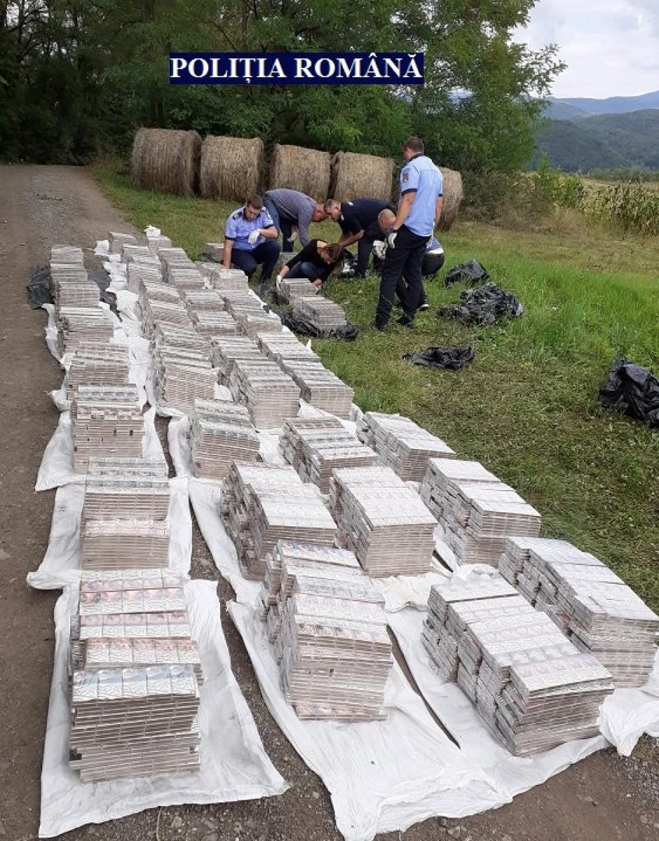 Saci cu țigări de contrabandă, abandonați la marginea unei păduri din Hălmagiu