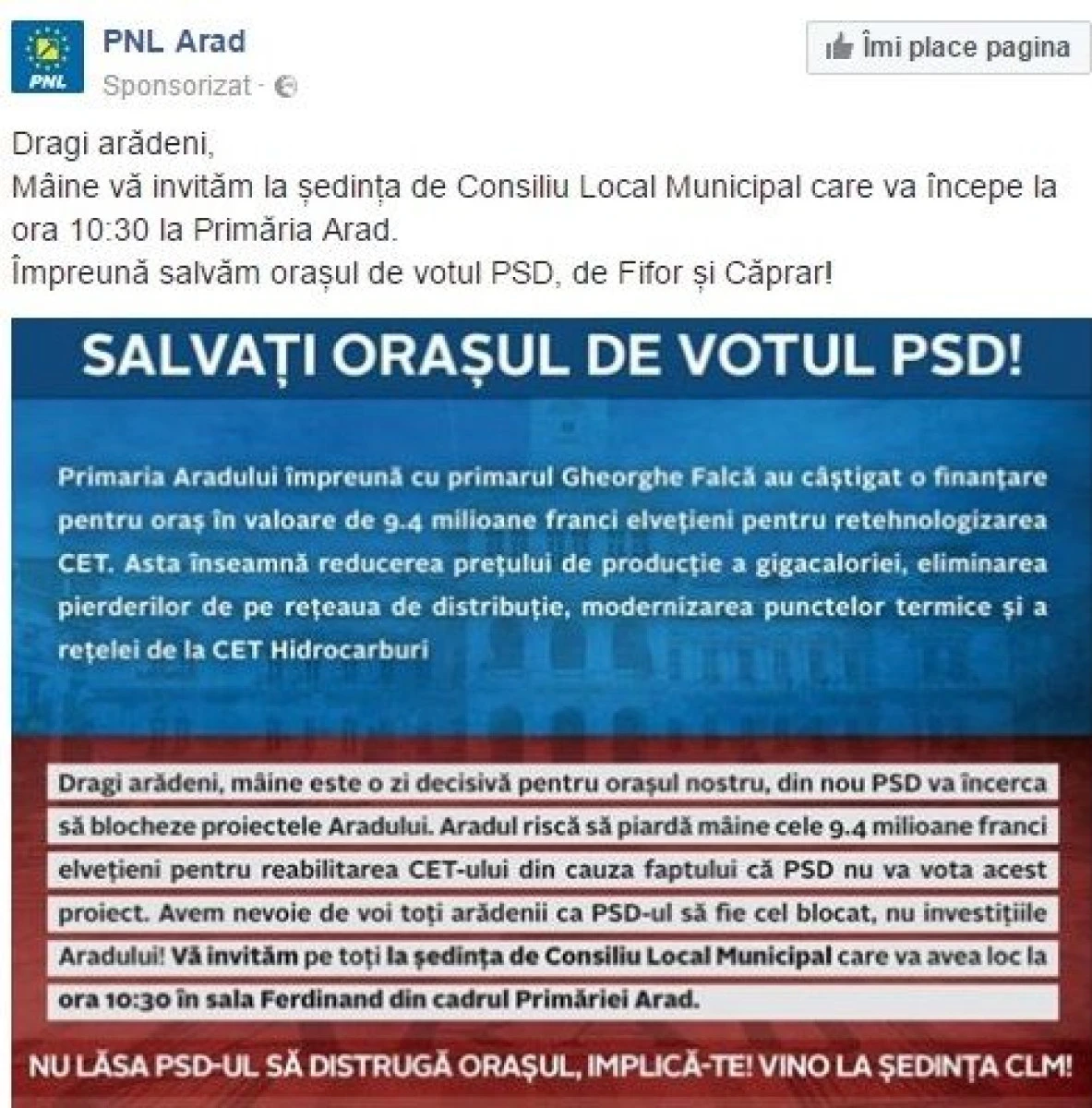 Șantaj în CLM: Falcă adună membrii PNL, pentru a forța Opoziția să voteze la comandă