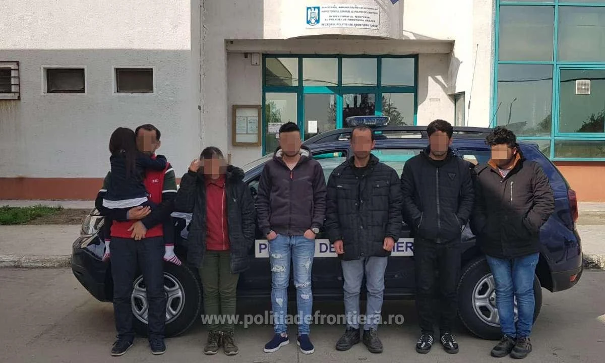 Şapte cetățeni străini, prinși în timp ce încercau să treacă ilegal frontiera cu Ungaria