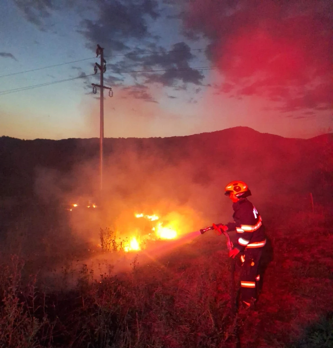 Șapte incendii de vegetație uscată într-o singură zi, în județul Arad