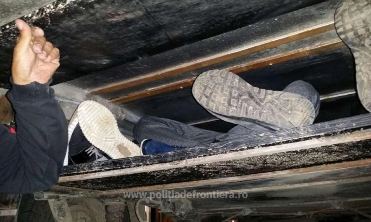 Şapte persoane au încercat să iasă din țară ascunse sub o remorcă