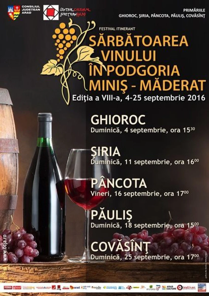 SĂRBĂTOAREA VINULUI ÎN PODGORIE A AJUNS LA A VIII-A EDIȚIE