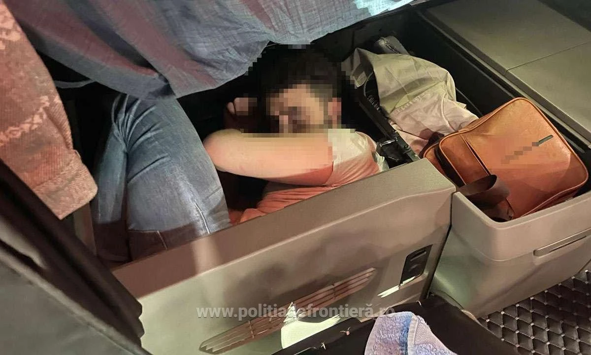 Șase cetăţeni străini au încercat să treacă ilegal frontiera, ascunși în automarfare