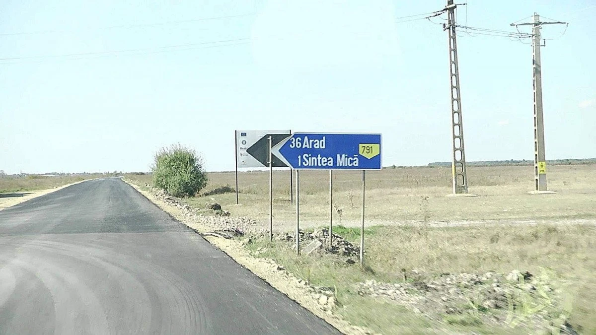 Se pregăteşte recepţia drumului  Sântana-Sintea Mică