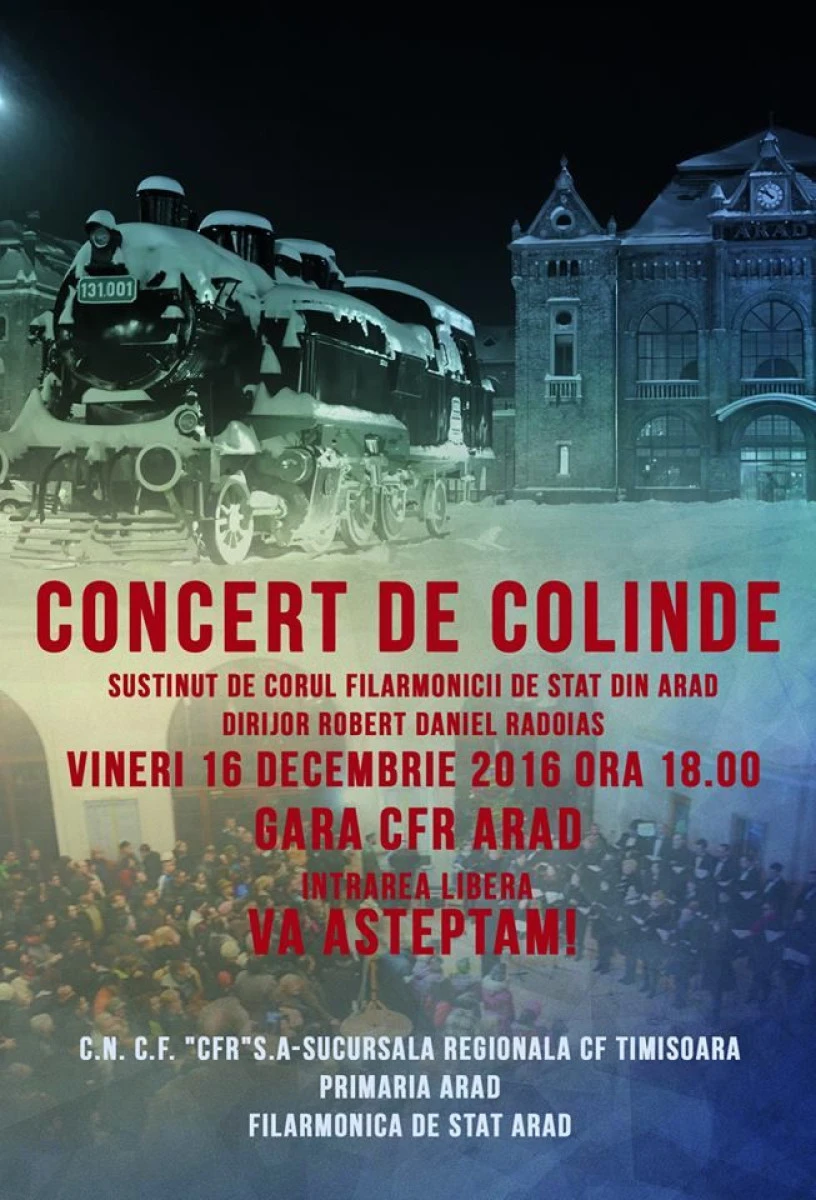 Seară magică de colinde, în Gara CFR Arad
