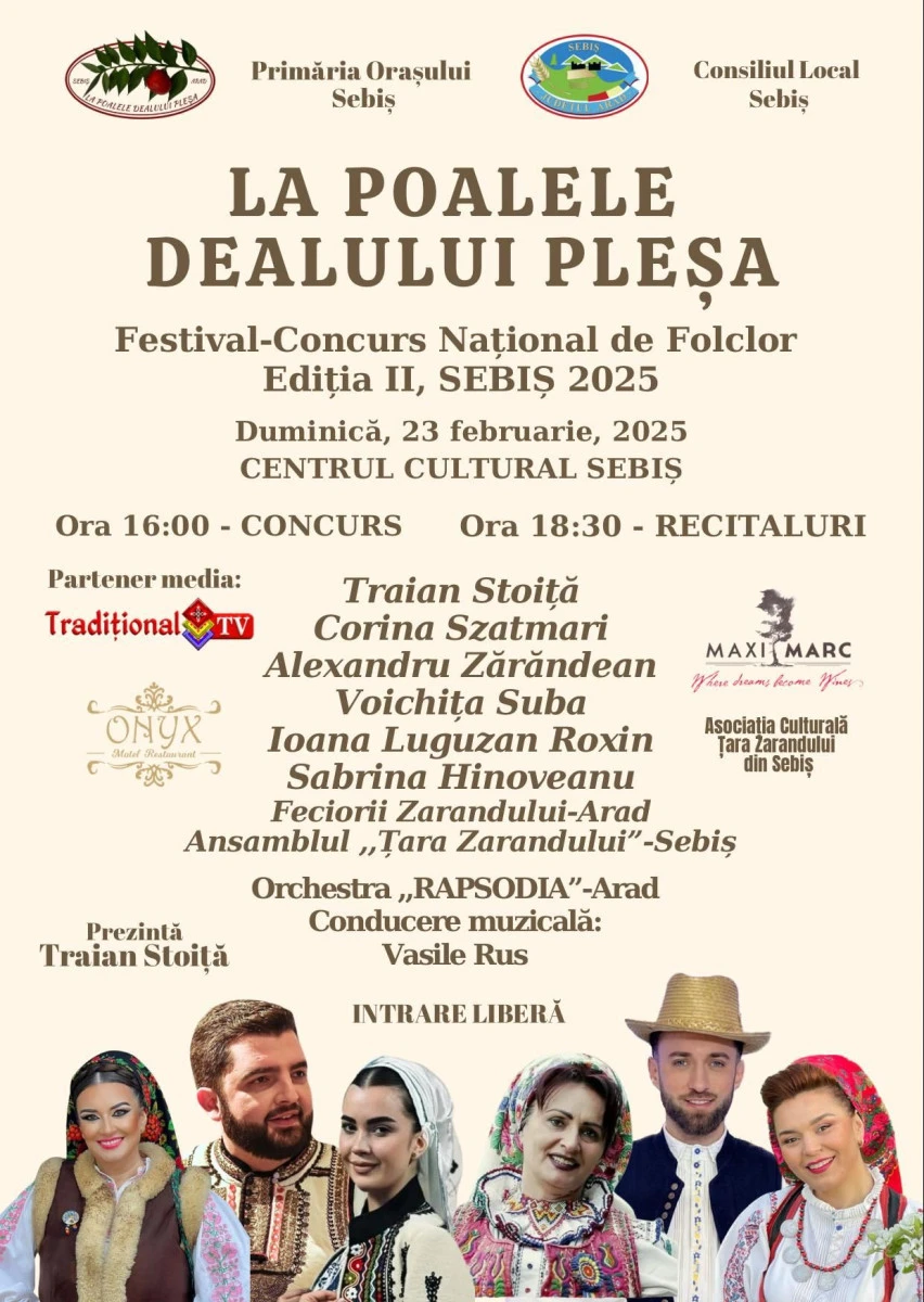 Sebișul găzduiește a doua ediție a Festivalului-Concurs Național de Folclor „La Poalele Dealului Pleșa”