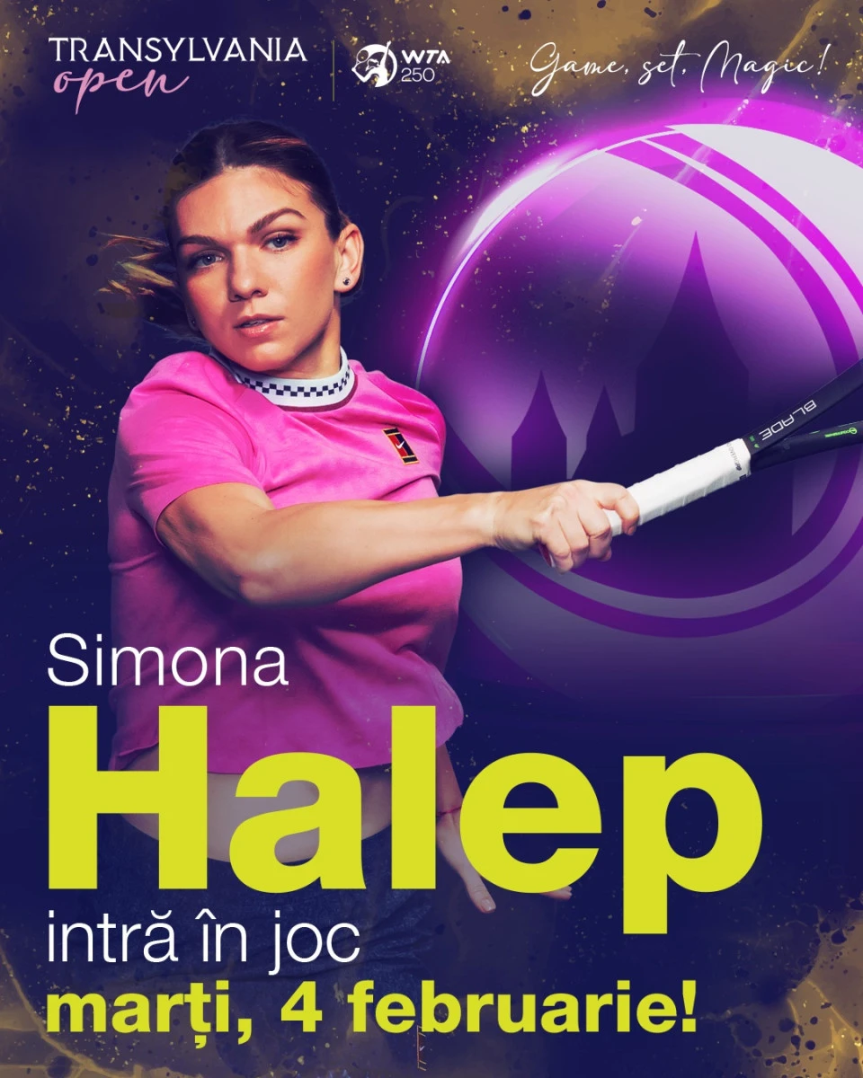 Simona Halep intră în joc la Transylvania Open marți, 4 februarie!