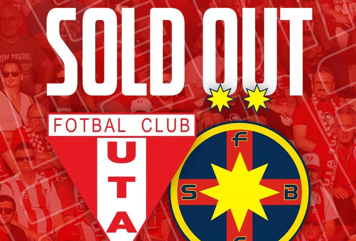 „Sold-out” la UTA - FCSB! Biletele pentru meciul de duminică s-au epuizat în doar câteva ore