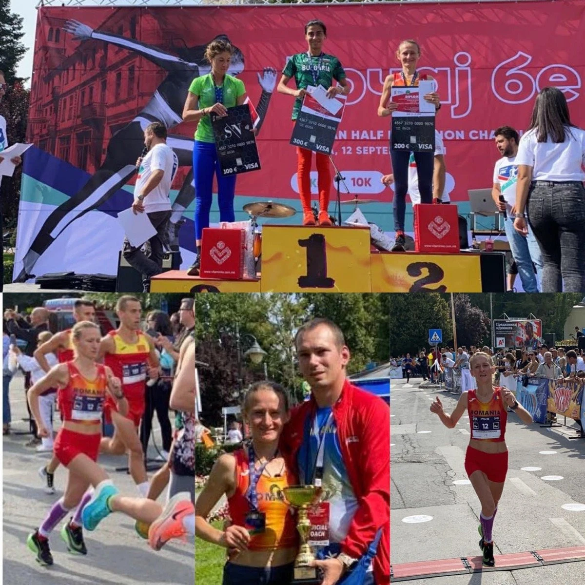 "Studenta" arădeană Liliana Dragomir este dublu vicecampioană balcanică la semimaraton (FOTO)