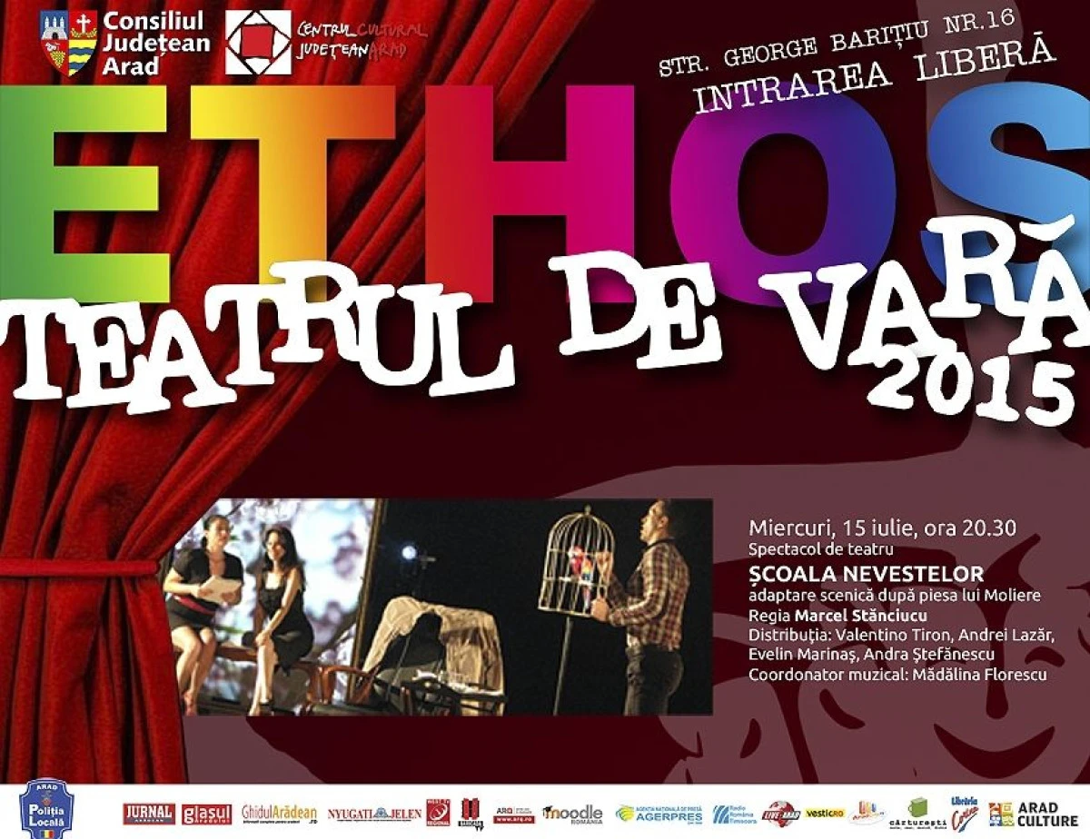 TEATRUL DE VARA ETHOS PREZINTA "SCOALA NEVESTELOR" DE MOLIERE