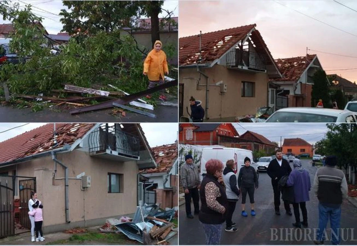 Tornadă în Bihor, la câțiva kilometri de județul Arad