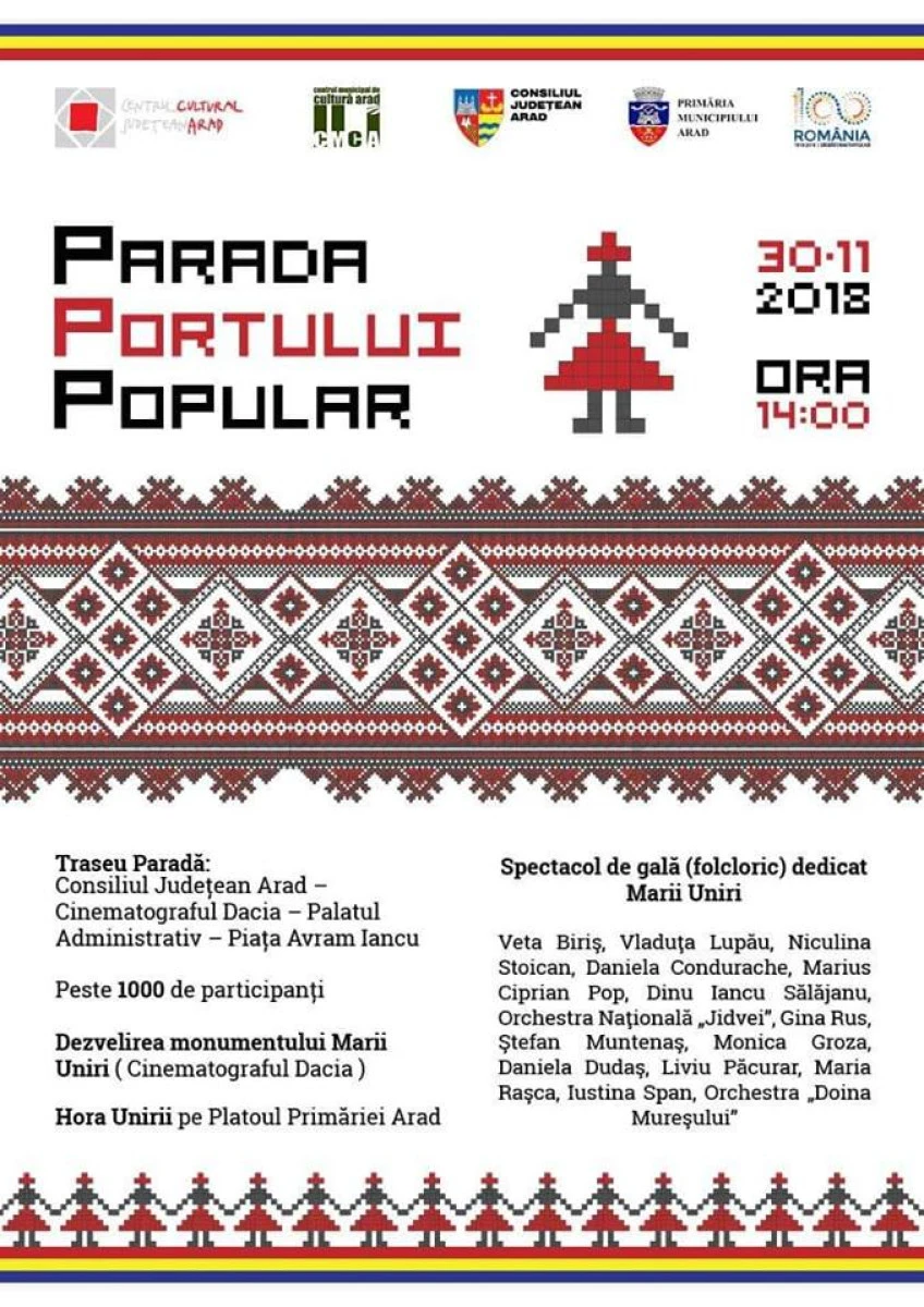 Tradițiile Aradului, prezentate la Parada Portului Popular. Vor fi peste 1.000 de participanți