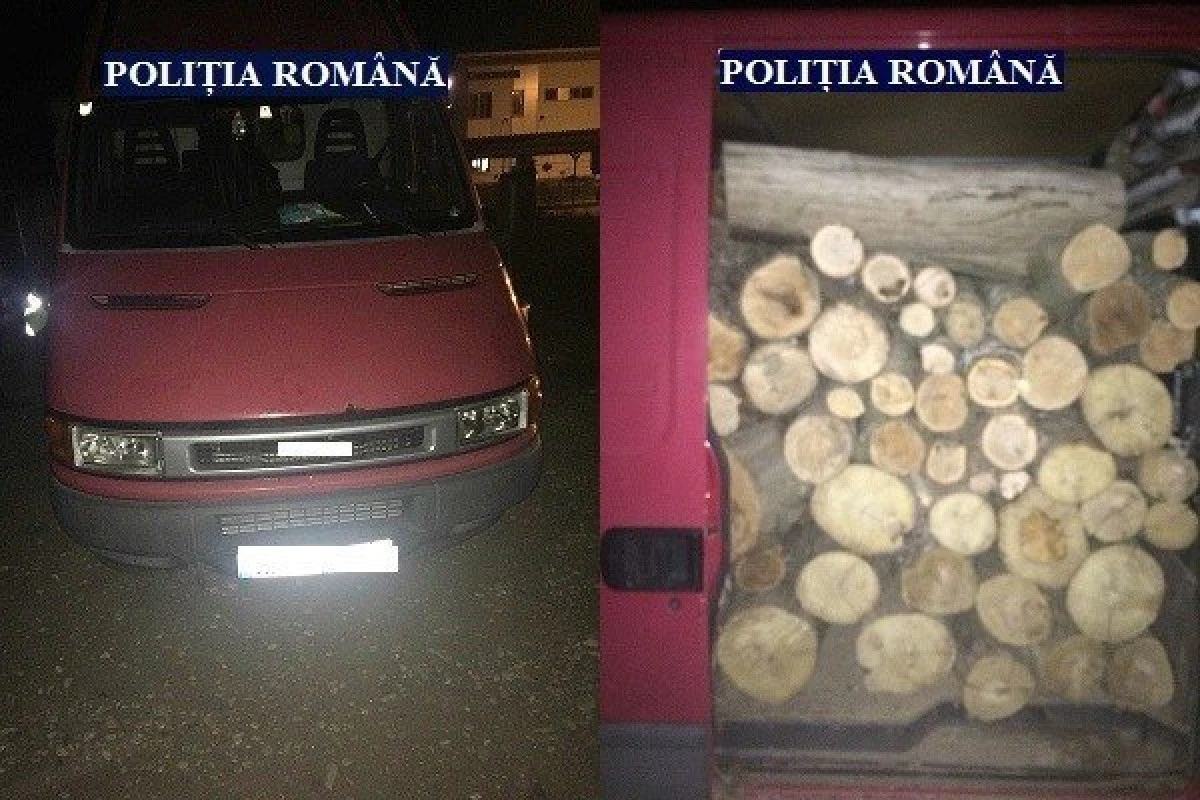 Transport ilegal de lemne, depistat de polițiștii din Lipova