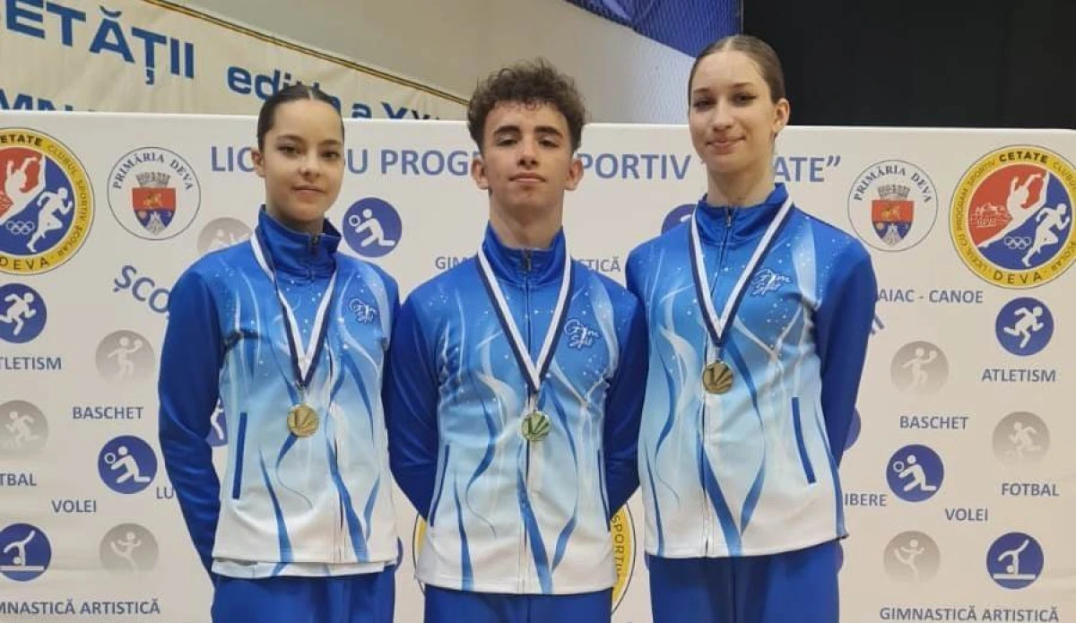 Trei juniori de la CSM Arad sunt în pregătire cu lotul național de gimnastică aerobică