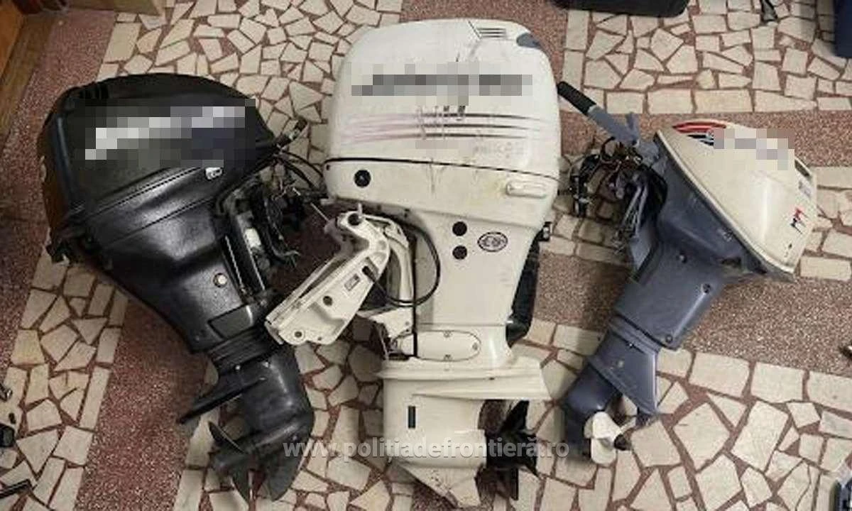 Trei motoare de barcă suspecte, descoperite la Nădlac. Un bărbat este cercetat pentru tăinuire